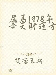 属马1978年今天财运方位