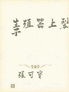 生殖器上裂了口子