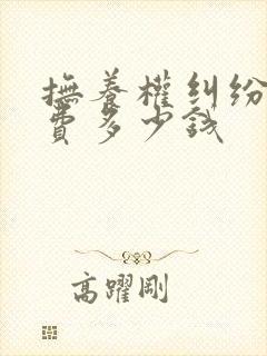 抚养权纠纷律师费多少钱