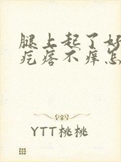 腿上起了好多红疙瘩不痒怎么回事