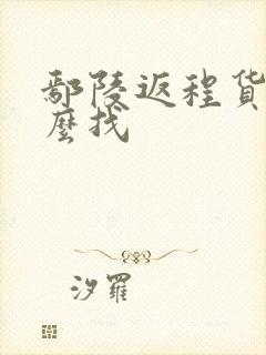 鄢陵返程货车怎么找