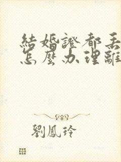 结婚证都丢失了怎么办理离婚手续