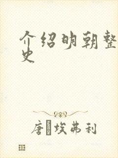 介绍明朝整个历史