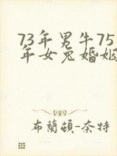 73年男牛75年女兔婚姻如何封面
