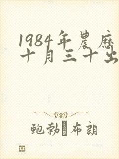 1984年农历十月三十出生的是什么命