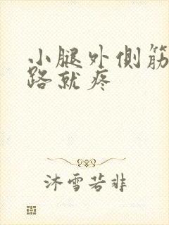 小腿外侧筋疼走路就疼