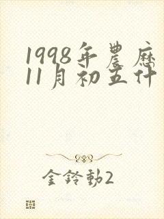 1998年农历11月初五什么命