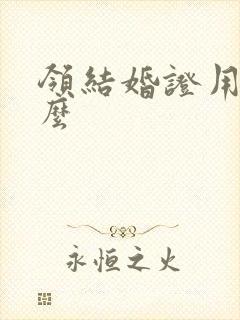 领结婚证用预约么