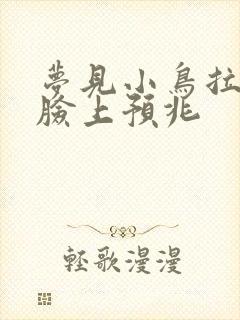 梦见小鸟拉屎在脸上预兆封面