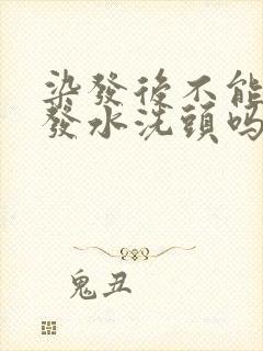 染发后不能用洗发水洗头吗封面