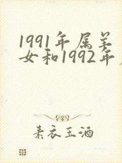 1991年属羊女和1992年属猴男婚姻封面