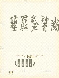 修罗武神小说完整版免费阅读封面