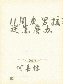 11周岁男孩叛逆怎么办