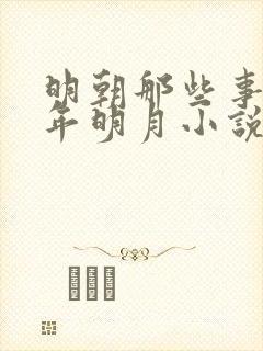 明朝那些事儿当年明月小说免费无弹窗