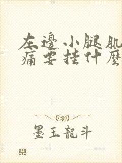 左边小腿肌肉酸痛要挂什么科