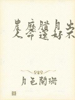 农历腊月出生的人命运好不好