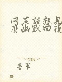 网友说想见面怎么幽默回复