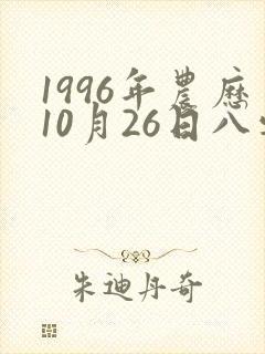 1996年农历10月26日八字算命