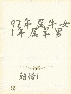 97年属牛女91年属羊男