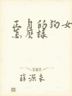 正月的狗女命运怎么样封面