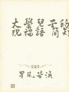 大学儿子的生日祝福语 简短独特