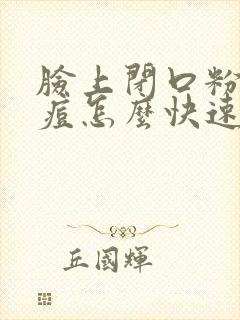 脸上闭口粉刺痘痘怎么快速消除