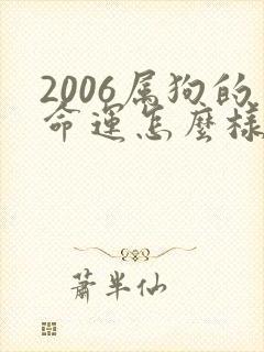 2006属狗的命运怎么样封面