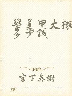 学美甲大概要用多少钱