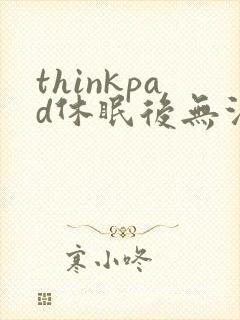 thinkpad休眠后无法唤醒黑屏