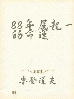 88年属龙一生的命运