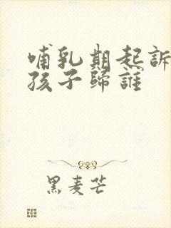 哺乳期起诉离婚孩子归谁