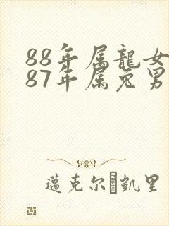 88年属龙女和87年属兔男的婚姻怎样