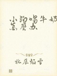 小狗喝牛奶拉稀怎么办