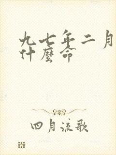 九七年二月初八什么命