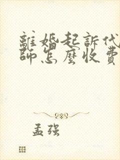 离婚起诉代理律师怎么收费