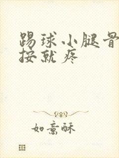 踢球小腿骨头一按就疼