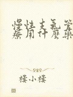 慢性支气管炎治疗用什么药