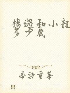 杨过和小龙女差多少岁