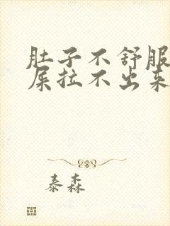 肚子不舒服想拉屎拉不出来