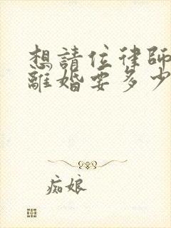 想请位律师诉讼离婚要多少钱