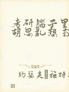 考研脑子里总是胡思乱想 控制不住封面