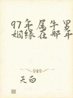 97年属牛男的姻缘在哪年结婚
