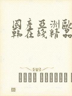 国产亚洲欧美日韩在线精品