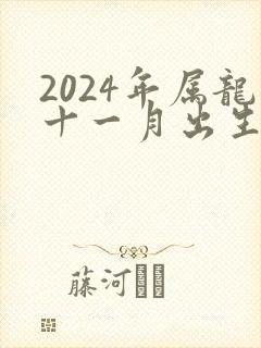 2024年属龙十一月出生的命运