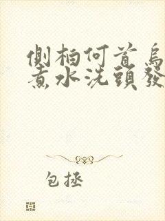 侧柏何首乌生姜煮水洗头发的用量