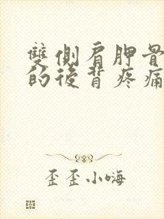 双侧肩胛骨下方的后背疼痛