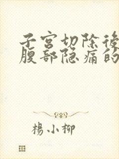 子宫切除后左下腹部隐痛的原因封面