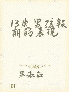 13岁男孩叛逆期的表现