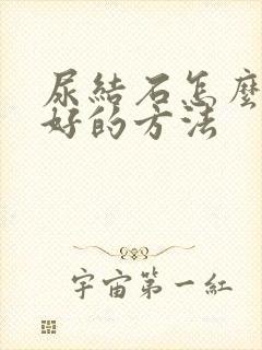 尿结石怎么治疗好的方法封面