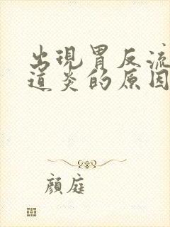 出现胃反流性食道炎的原因